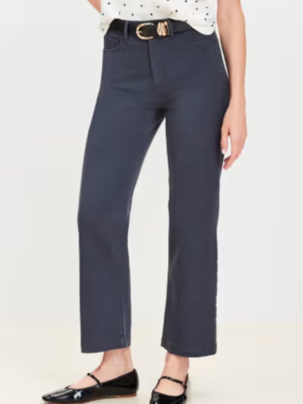 LOFT Five Pocket Straight Pants in Twill, Coastal Grey, size 27/4 Regular